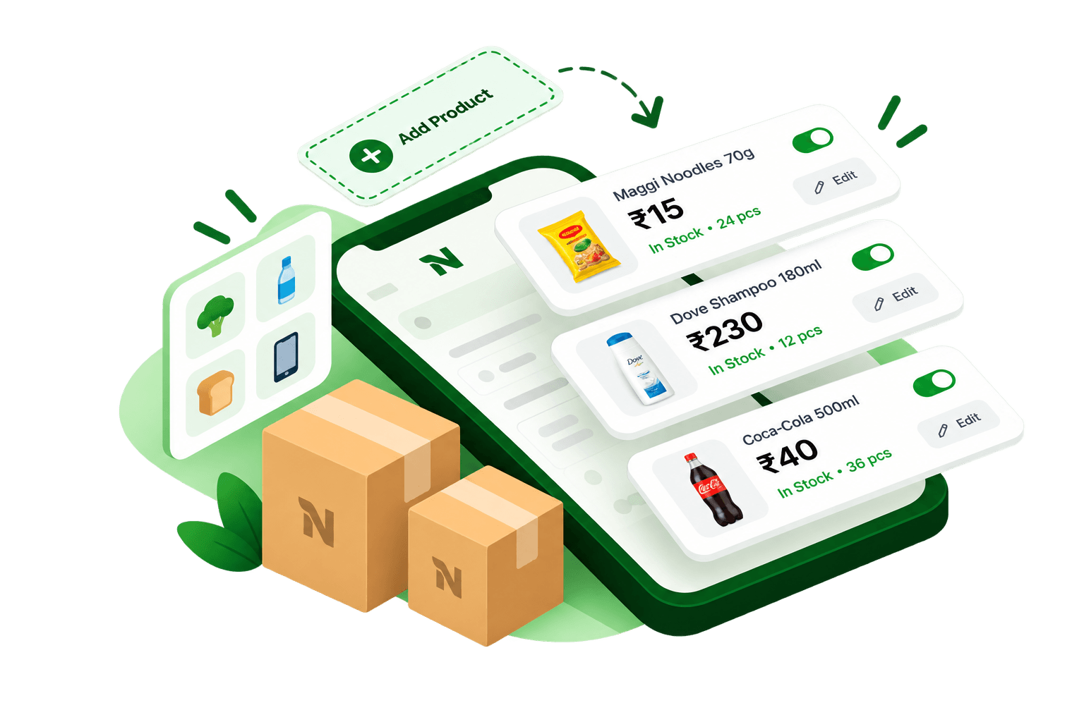 Step 2: Create catalog and list products with prices and stock