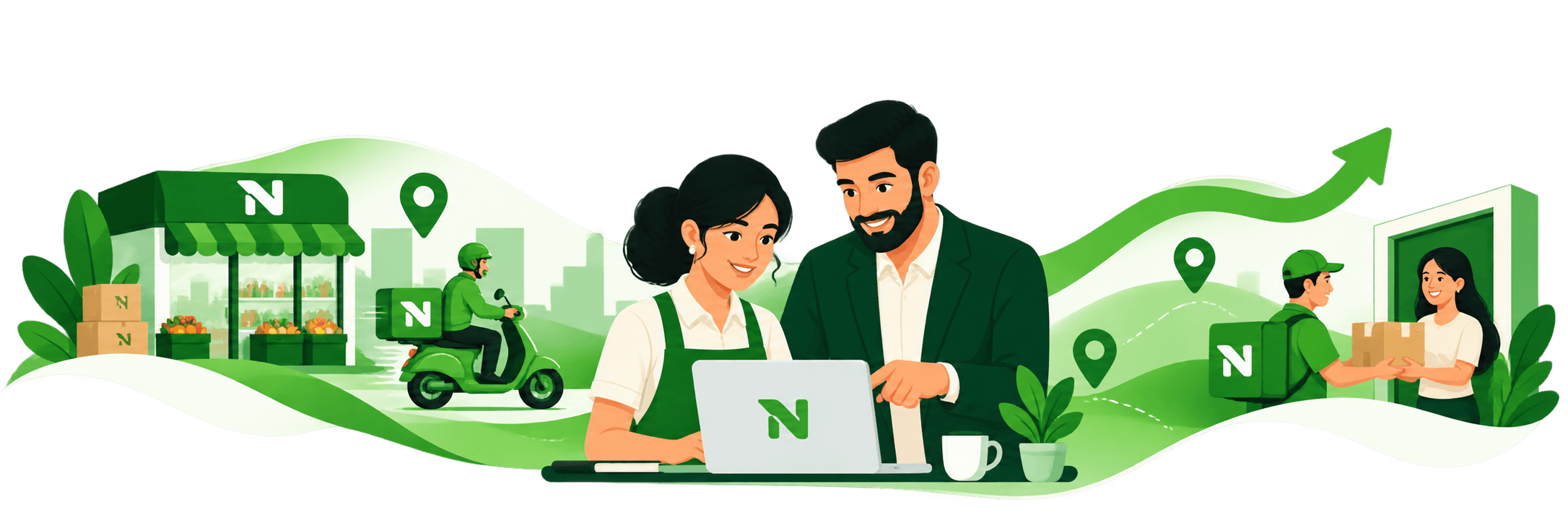 Local store owner managing online orders on NearCart Seller Hub